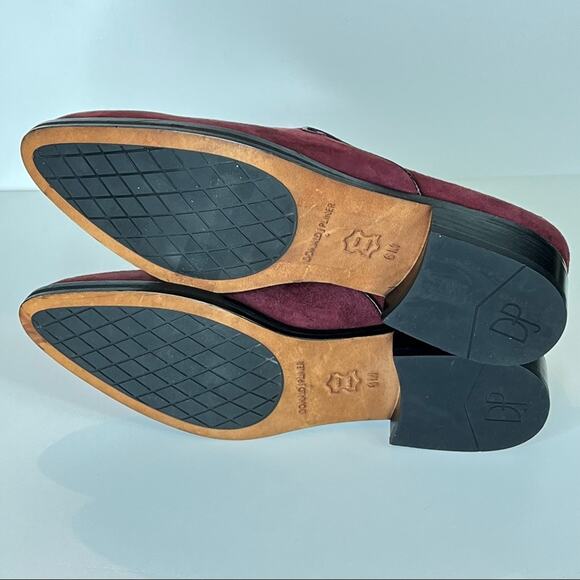 Donald J Pilner Merlot Suede Loafer Shoe 6M - Picture 8 of 9